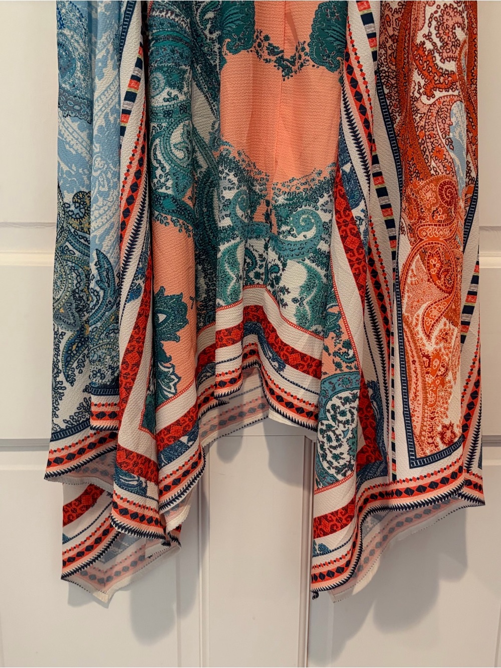 NWT Jealous Tomato South Moon Under Boho Paisley Print Handkerchief Slip Dress - Picture 4 of 10